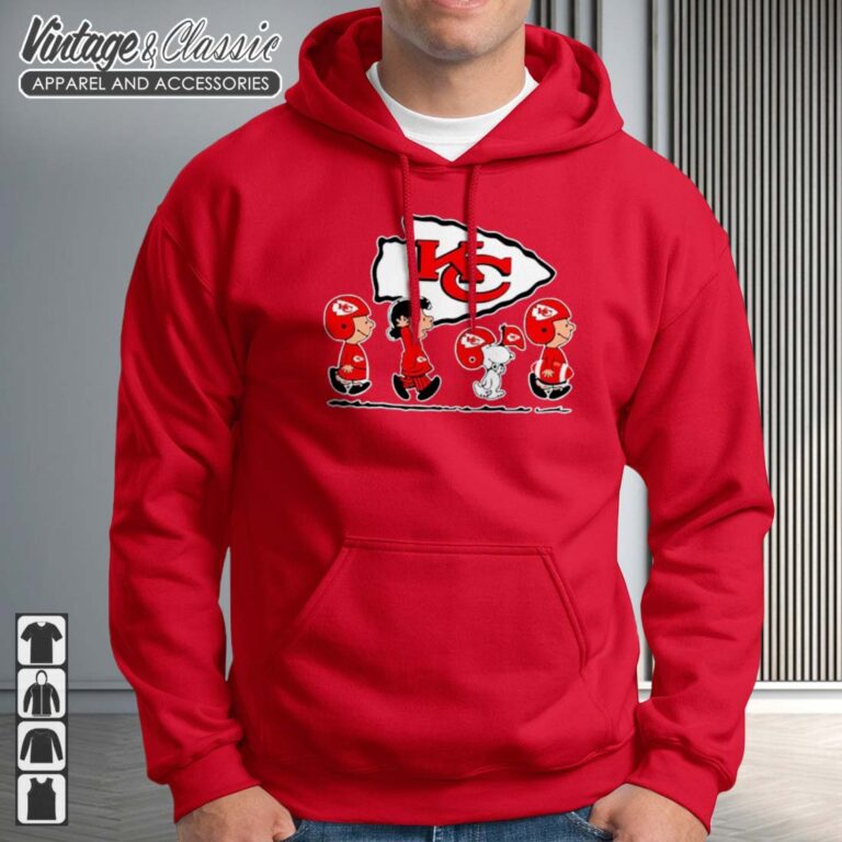 Snoopy Friends Kansas City Chiefs Super Bowl LVII Hoodie 2 Snoopy Friends Kansas City Chiefs Super Bowl LVII Hoodie 2