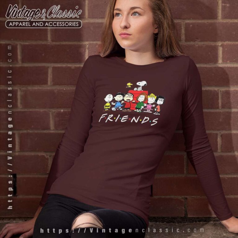 Snoopy Friends Tv Show Inspired Long Sleeve Tee Snoopy Friends Tv Show Inspired Long Sleeve Tee