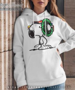 Snoopy Funny Christmas Holiday Wreath Hoodie