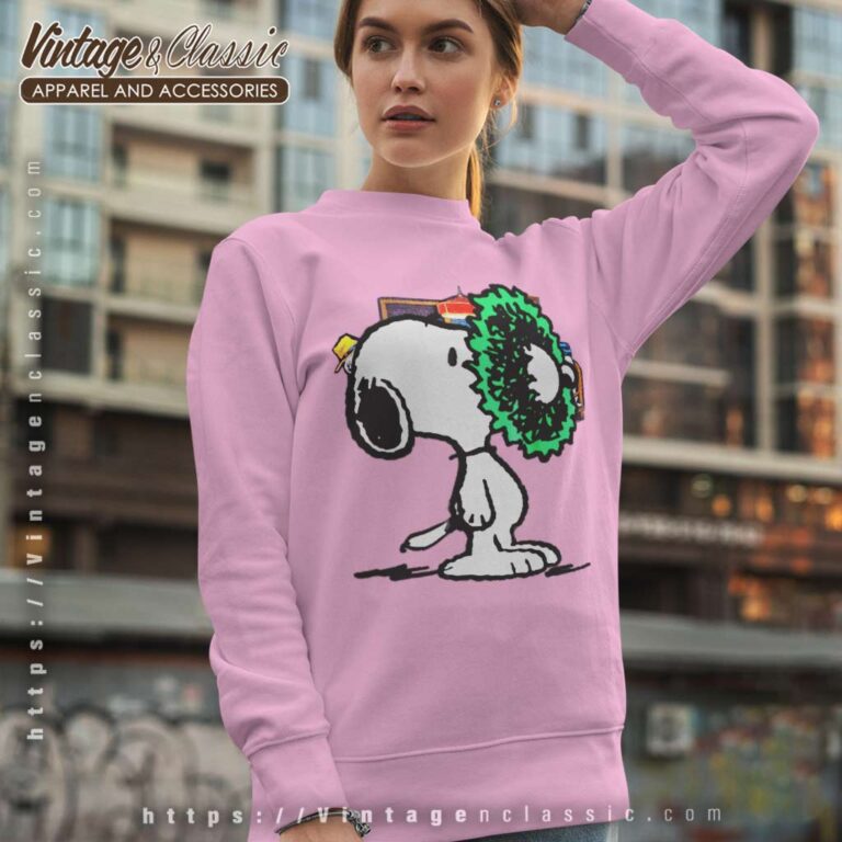 Snoopy Funny Christmas Holiday Wreath Sweatshirt Snoopy Funny Christmas Holiday Wreath Sweatshirt