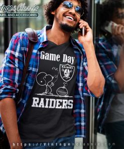 Snoopy Game Day Las Vegas Raiders V Neck TShirt