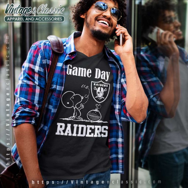 Snoopy Game Day Las Vegas Raiders V Neck TShirt Snoopy Game Day Las Vegas Raiders V Neck TShirt