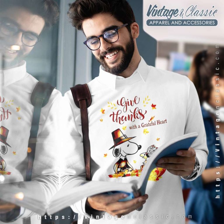 Snoopy Give Thanks With A Grateful Heart Sweatshirt Snoopy Give Thanks With A Grateful Heart Sweatshirt