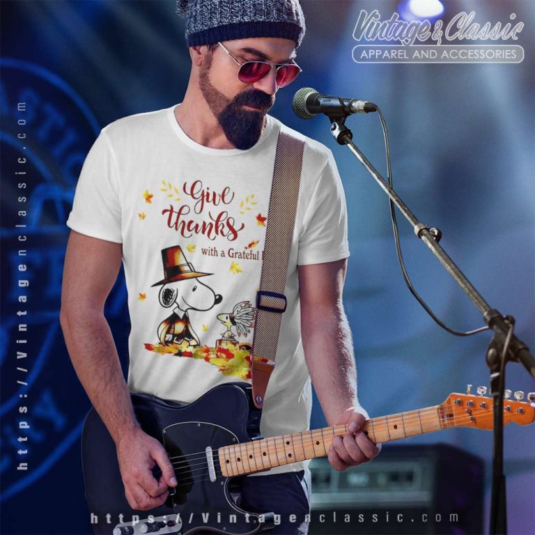 Snoopy Give Thanks With A Grateful Heart T Shirt Snoopy Give Thanks With A Grateful Heart T Shirt
