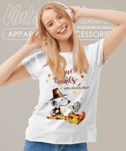 Snoopy Give Thanks With A Grateful Heart Women TShirt