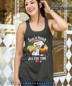 Snoopy God Is Good All The Time Tank Top Racerback