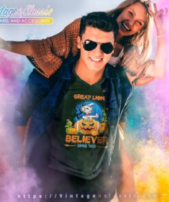 Snoopy Great Detroit Lions Believer Since 1930 Halloween Shirt 5 Snoopy Great Detroit Lions Believer Since 1930 Halloween V Neck TShirt