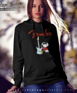 Snoopy Guitar Player Fender Hoodie