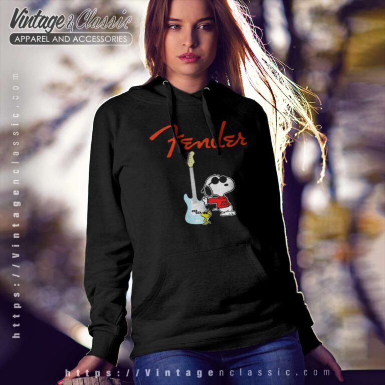 Snoopy Guitar Player Fender Hoodie Snoopy Guitar Player Fender Hoodie