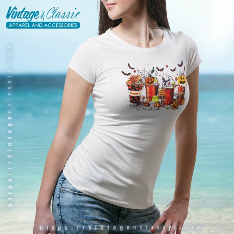 Snoopy Halloween Coffee Shirt Pumpkin Women TShirt Snoopy Halloween Coffee Shirt Pumpkin Women TShirt