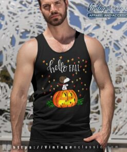 Snoopy Halloween Hello Fall Tank Top Racerback
