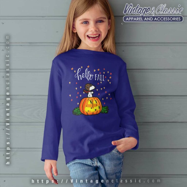 Snoopy Halloween Hello Fall kids Longsleeves Snoopy Halloween Hello Fall kids Longsleeves
