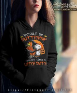 Snoopy Halloween Shirt Buckle Up Buttercup Hoodie