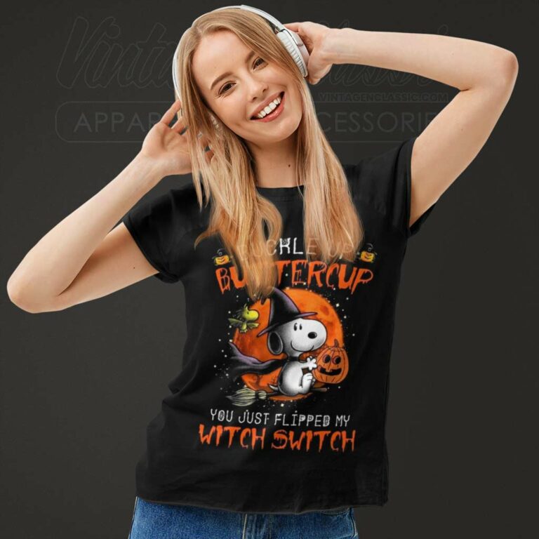 Snoopy Halloween Shirt Buckle Up Buttercup Women TShirt Snoopy Halloween Shirt Buckle Up Buttercup Women TShirt