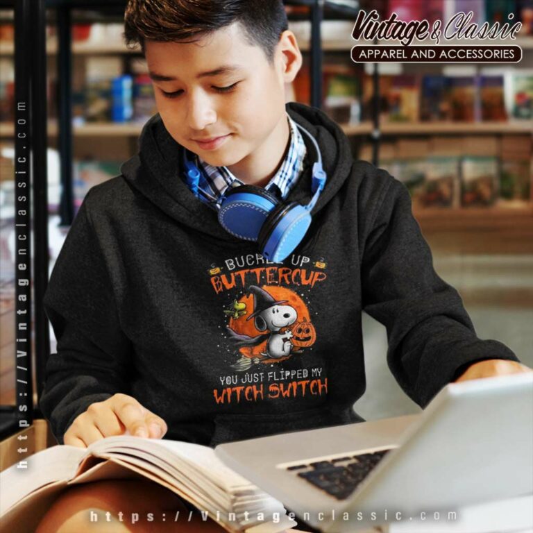 Snoopy Halloween Shirt Buckle Up Buttercup kids Hoodie Snoopy Halloween Shirt Buckle Up Buttercup kids Hoodie