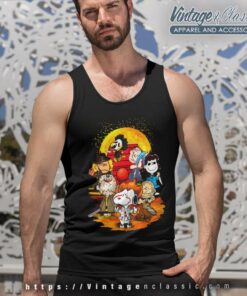Snoopy Halloween Shirt Dog And Gang Transparent Tank Top Racerback