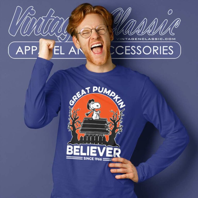 Snoopy Halloween Shirt Great Pumpkin Believer Long Sleeve Tee Snoopy Halloween Shirt Great Pumpkin Believer Long Sleeve Tee