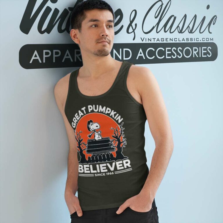 Snoopy Halloween Shirt Great Pumpkin Believer Tank Top Racerback Snoopy Halloween Shirt Great Pumpkin Believer Tank Top Racerback