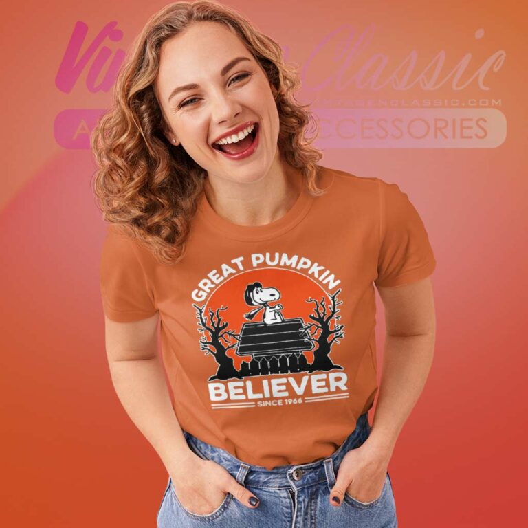 Snoopy Halloween Shirt Great Pumpkin Believer Women TShirt Snoopy Halloween Shirt Great Pumpkin Believer Women TShirt