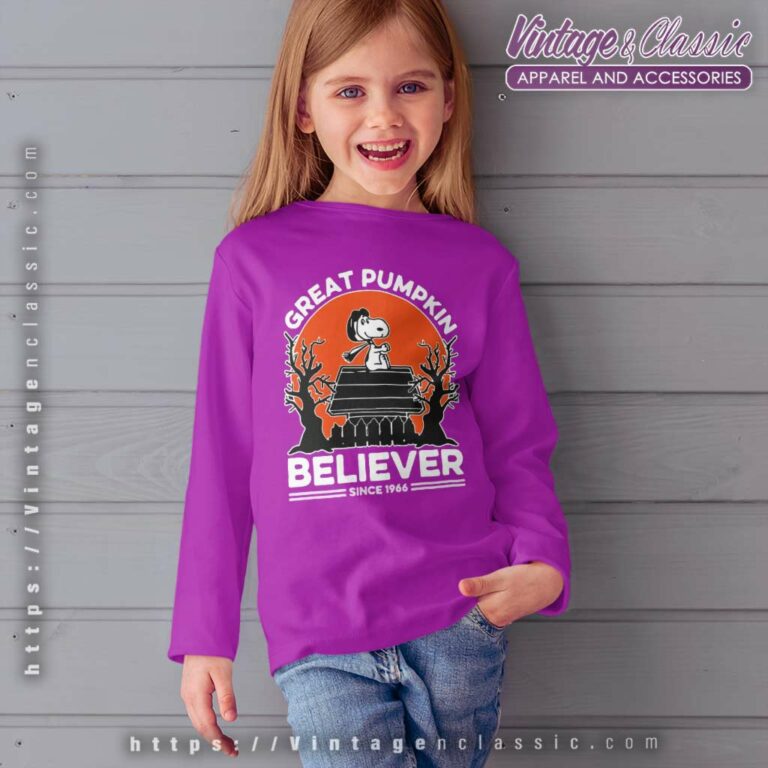 Snoopy Halloween Shirt Great Pumpkin Believer kids Longsleeves Snoopy Halloween Shirt Great Pumpkin Believer kids Longsleeves