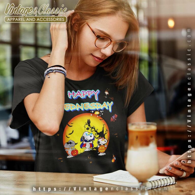 Snoopy Halloween Shirt Happy Wednesday Women TShirt Snoopy Halloween Shirt Happy Wednesday Women TShirt