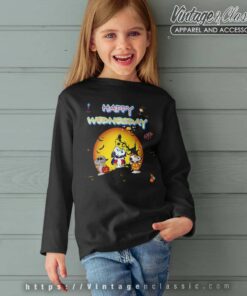 Snoopy Halloween Shirt Happy Wednesday kids Longsleeves