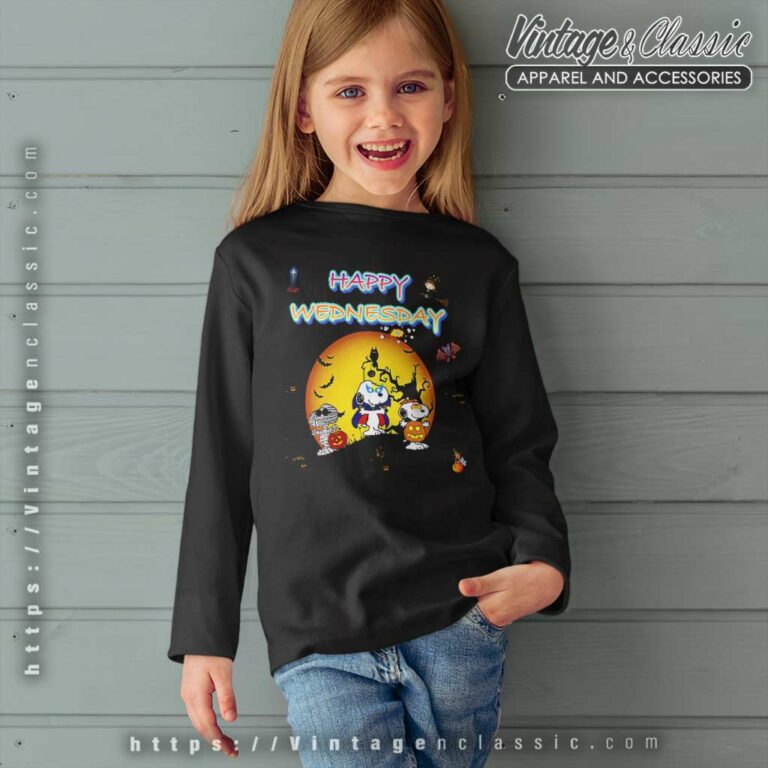 Snoopy Halloween Shirt Happy Wednesday kids Longsleeves Snoopy Halloween Shirt Happy Wednesday kids Longsleeves