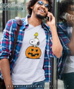 Snoopy Halloween Shirt Peanuts Woodstock 7 Snoopy Halloween Shirt Peanuts Woodstock V Neck TShirt