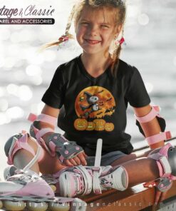 Snoopy Halloween Shirt Pumpkin Witch kids Vneck