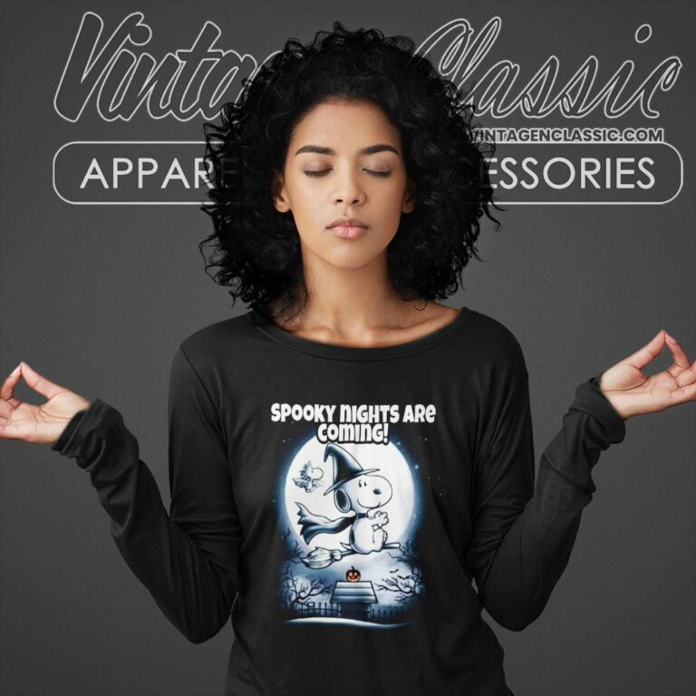 Snoopy Halloween Shirt Spooky Nights Are Coming Long Sleeve Tee Snoopy Halloween Shirt Spooky Nights Are Coming Long Sleeve Tee