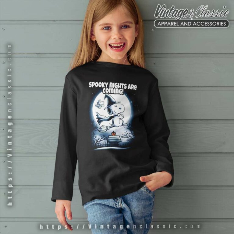 Snoopy Halloween Shirt Spooky Nights Are Coming kids Longsleeves Snoopy Halloween Shirt Spooky Nights Are Coming kids Longsleeves