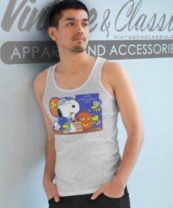 Snoopy Halloween Trick Or Treat Tank Top Racerback