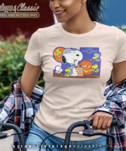 Snoopy Halloween Trick Or Treat Women TShirt