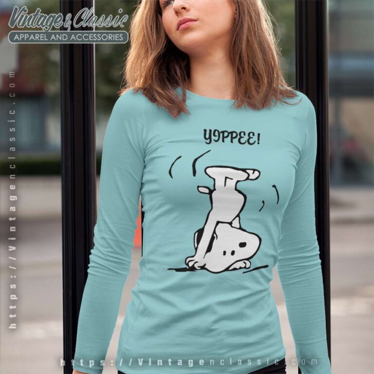 Snoopy Handstand Yippee Funny Long Sleeve Tee Snoopy Handstand Yippee Funny Long Sleeve Tee