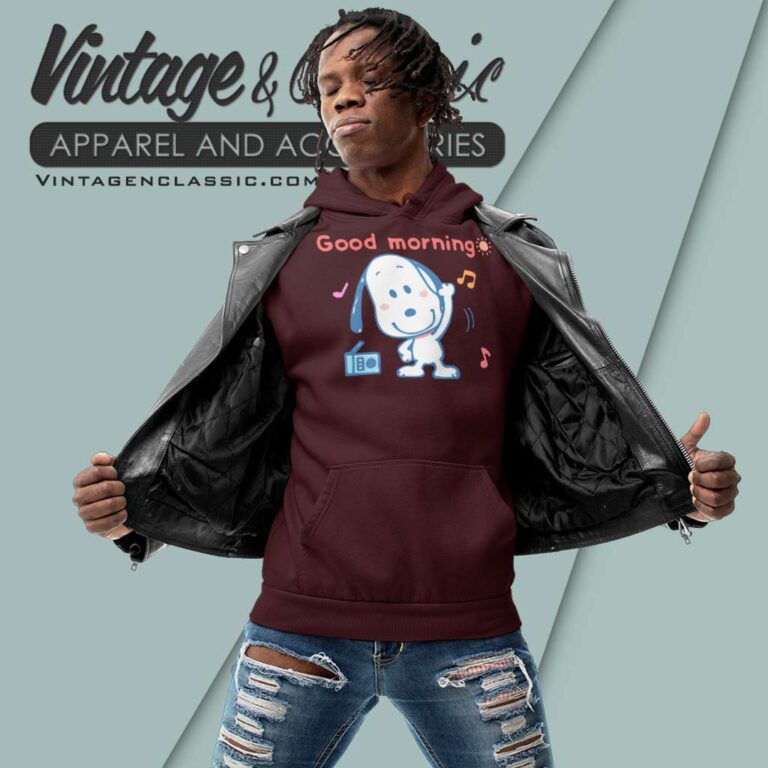 Snoopy Happy Good Morning Funny Hoodie Snoopy Happy Good Morning Funny Hoodie