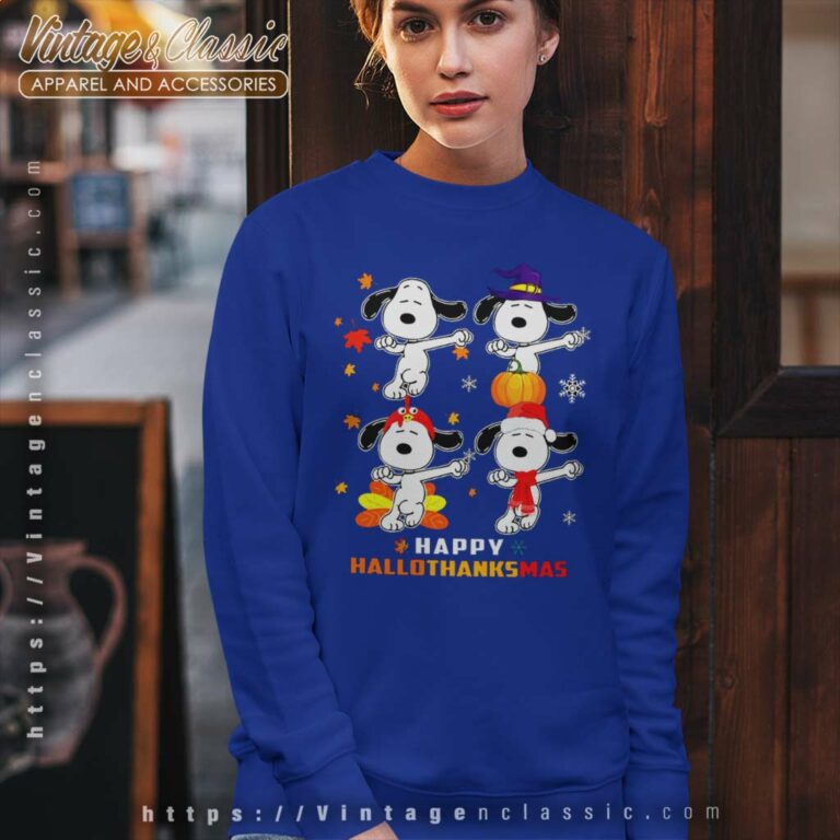 Snoopy Happy Hallo Thanksmas Sweatshirt Snoopy Happy Hallo Thanksmas Sweatshirt