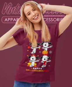 Snoopy Happy Hallo Thanksmas Women TShirt