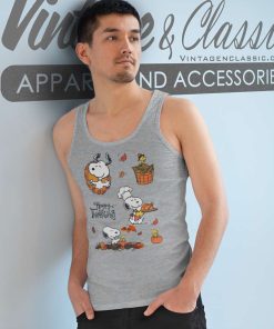Snoopy Happy Thanksgiving Shirt Thanksgiving Day Tank Top Racerback
