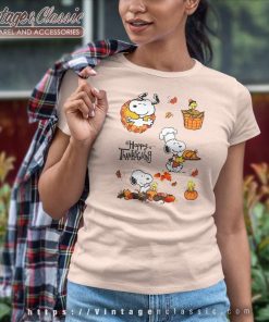 Snoopy Happy Thanksgiving Shirt Thanksgiving Day Women TShirt