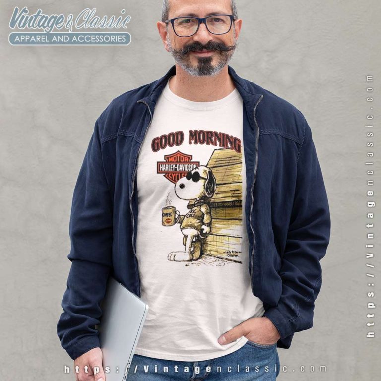 Snoopy Harley Davidson Good Morning Long sleeve Snoopy Harley Davidson Good Morning Long sleeve