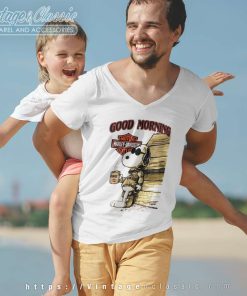 Snoopy Harley Davidson Good Morning V neck