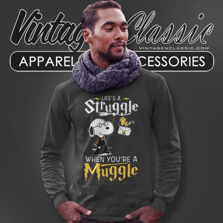 Snoopy Harry Potter Lifes A Struggle When You Are A Muggle Long Sleeve Tee Snoopy Harry Potter Lifes A Struggle When You Are A Muggle Long Sleeve Tee