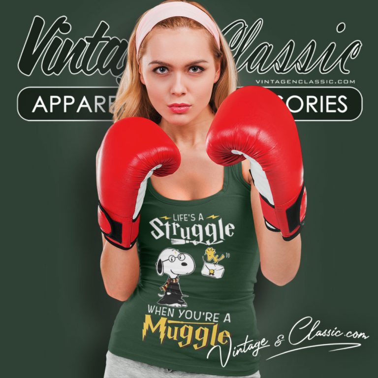 Snoopy Harry Potter Lifes A Struggle When You Are A Muggle Tank Top Racerback Snoopy Harry Potter Lifes A Struggle When You Are A Muggle Tank Top Racerback