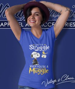 Snoopy Harry Potter Lifes A Struggle When You Are A Muggle Shirt 5 Snoopy Harry Potter Lifes A Struggle When You Are A Muggle V Neck TShirt
