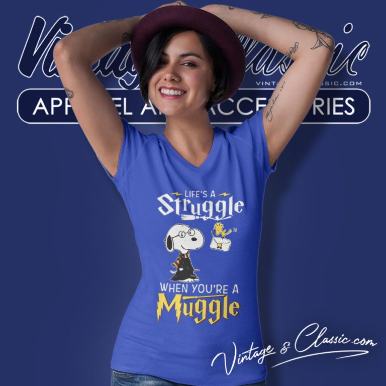 Snoopy Harry Potter Lifes A Struggle When You Are A Muggle V Neck TShirt Snoopy Harry Potter Lifes A Struggle When You Are A Muggle V Neck TShirt