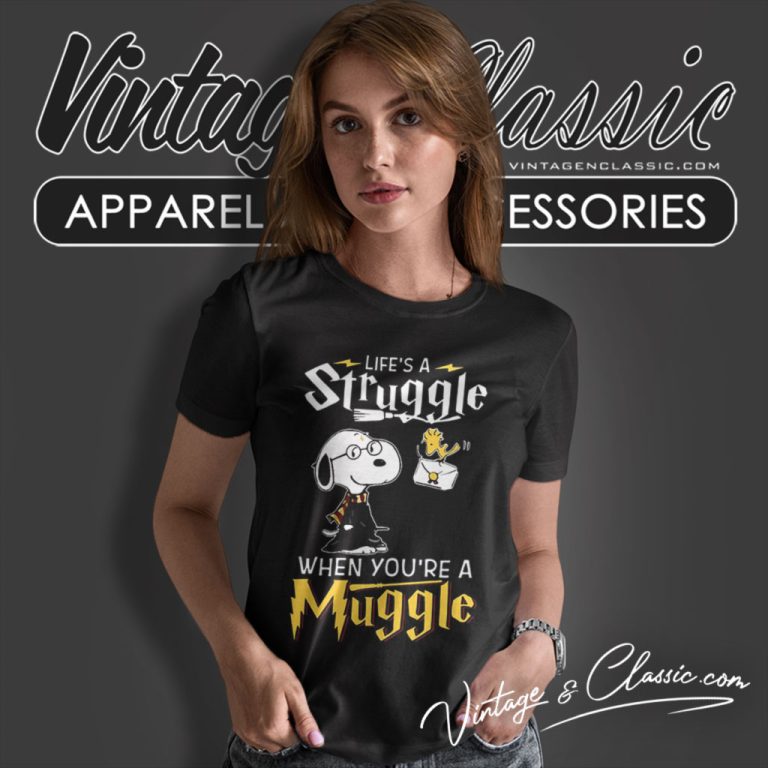 Snoopy Harry Potter Lifes A Struggle When You Are A Muggle Women T Shirt Snoopy Harry Potter Lifes A Struggle When You Are A Muggle Women T Shirt