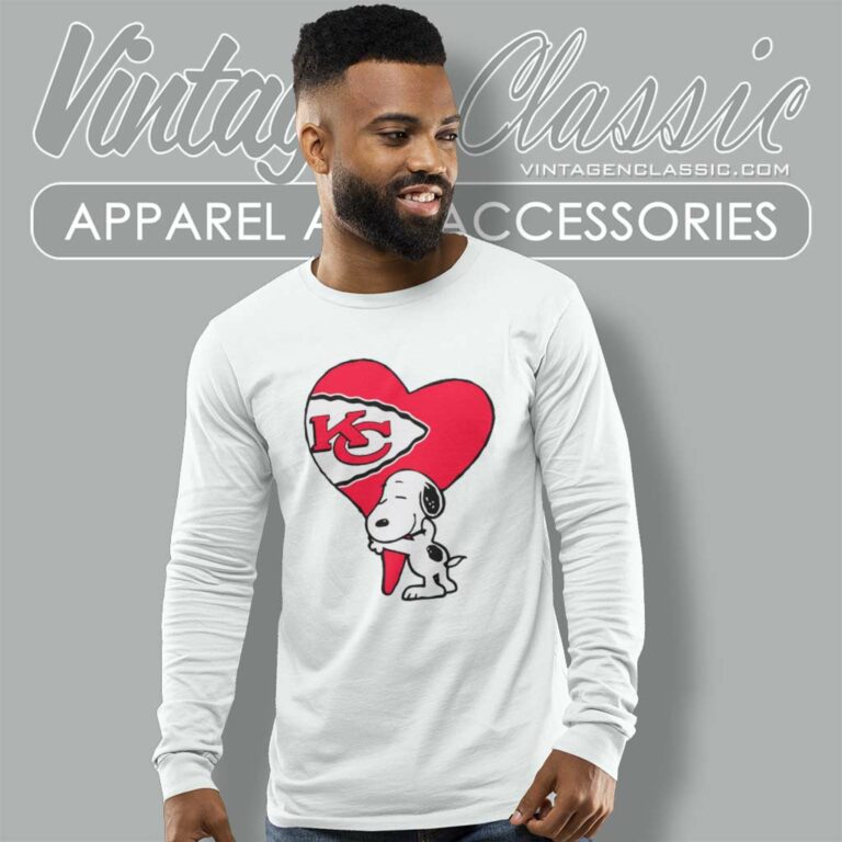 Snoopy Heart Love Kc Chiefs Long Sleeve Tee Snoopy Heart Love Kc Chiefs Long Sleeve Tee
