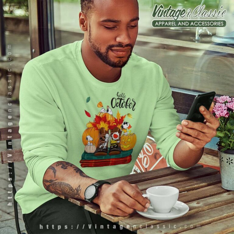 Snoopy Hello October Shirt Halloween Sweatshirt Snoopy Hello October Shirt Halloween Sweatshirt