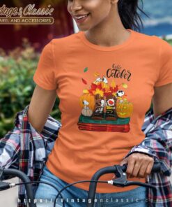 Snoopy Hello October Shirt Halloween 7 Snoopy Hello October Shirt Halloween Women TShirt