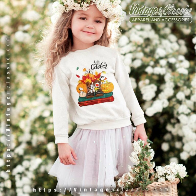 Snoopy Hello October Shirt Halloween kids Sweetshirt Snoopy Hello October Shirt Halloween kids Sweetshirt